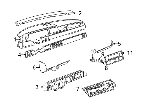 1996 Dodge B2500 Instrument Panel Diagram