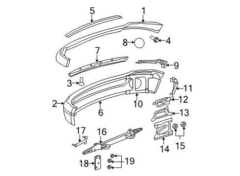 2008 Dodge Ram 1500 Front Bumper Diagram 4 - Thumbnail