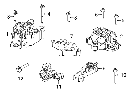 2019 Jeep Compass Engine & Trans Mounting Diagram 2 - Thumbnail