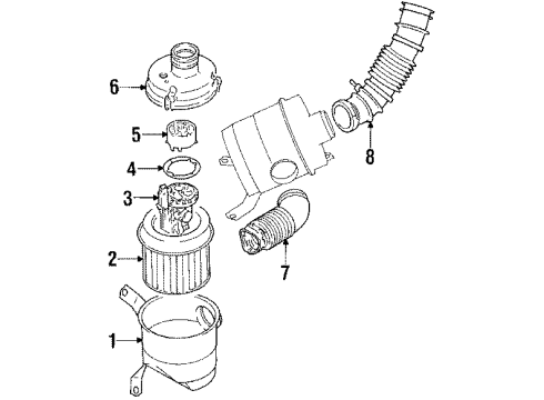 1990 Dodge Ram 50 Air Inlet Diagram 2 - Thumbnail