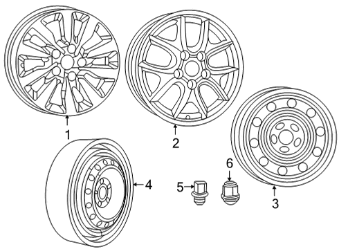 2022 Chrysler Voyager Wheels Diagram 1 - Thumbnail