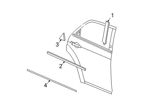 2006 Dodge Magnum Exterior Trim - Rear Door Diagram