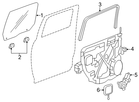 2021 Ram 1500 Classic Front Door Glass & Hardware Diagram 2 - Thumbnail