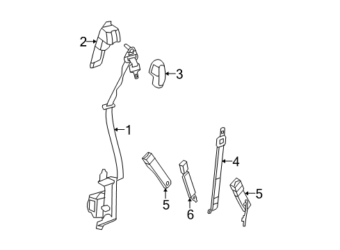 2012 Ram 1500 Front Seat Belts Diagram 1 - Thumbnail