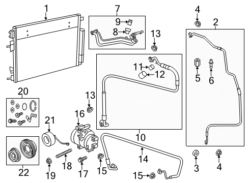 2022 Chrysler 300 Condenser, Compressor & Lines Diagram 1 - Thumbnail