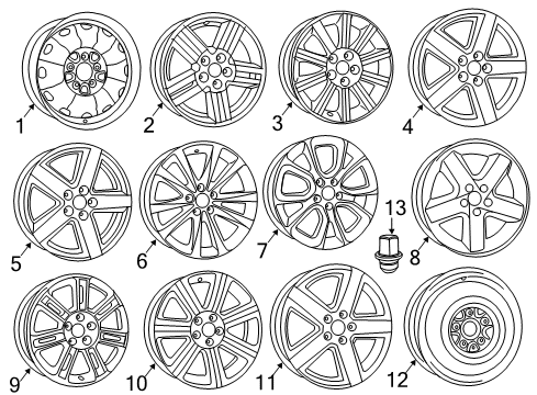 2011 Chrysler 200 Wheels Diagram