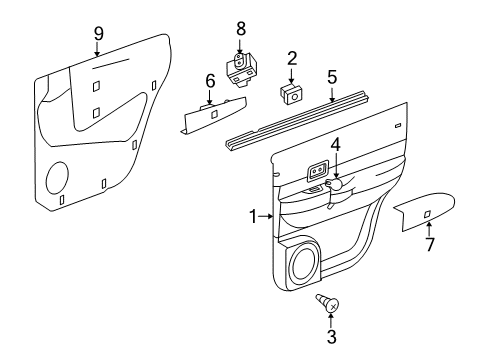 2009 Chrysler Aspen Rear Door Diagram 3 - Thumbnail