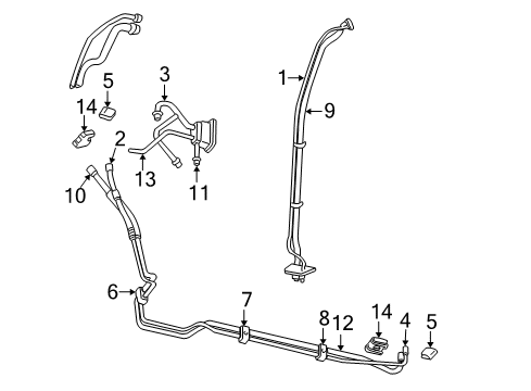 2003 Dodge Durango Rear A/C Lines Diagram