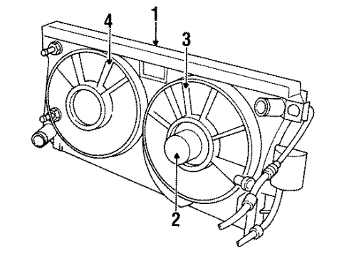 1996 Chrysler Concorde Cooling System, Radiator, Water Pump, Cooling Fan Diagram 1 - Thumbnail