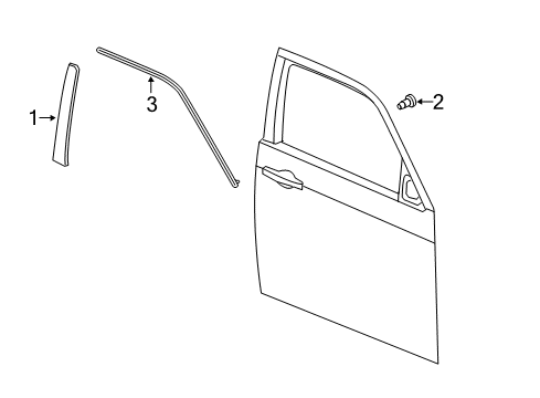 2022 Dodge Charger Exterior Trim - Front Door Diagram