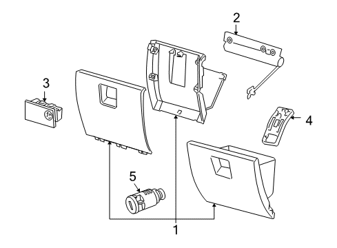 2007 Chrysler PT Cruiser Glove Box Diagram 2 - Thumbnail