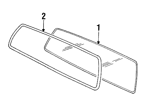 1993 Dodge Dakota Glass & Hardware - Back Glass Diagram