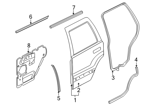 2001 Jeep Grand Cherokee Rear Door Diagram