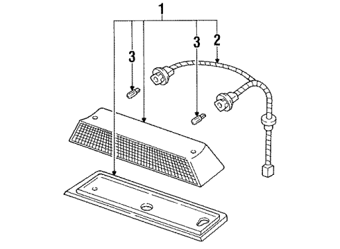 1990 Dodge Monaco High Mount Lamps Diagram 1 - Thumbnail