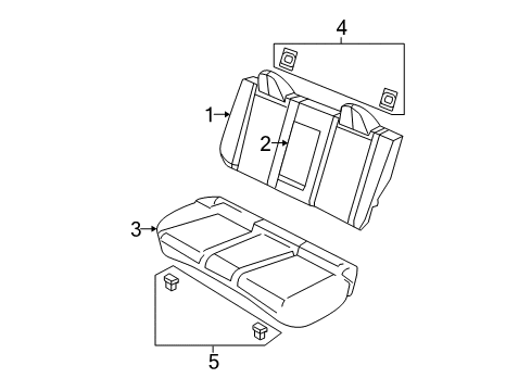 2009 Chrysler Sebring Rear Seat Components Diagram 6 - Thumbnail