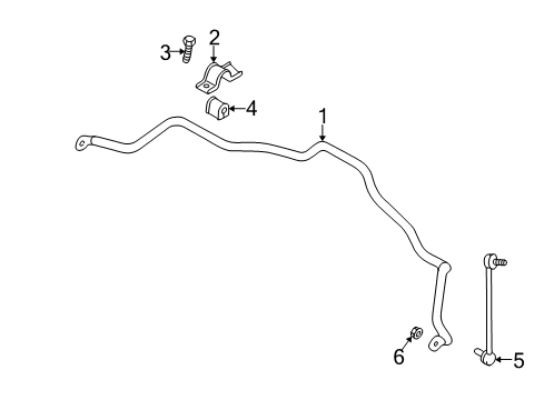 2002 Dodge Stratus Stabilizer Bar & Components - Front Diagram 1 - Thumbnail