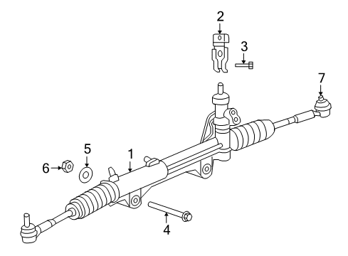 2009 Chrysler Aspen P/S Pump & Hoses, Steering Gear & Linkage Diagram 5 - Thumbnail