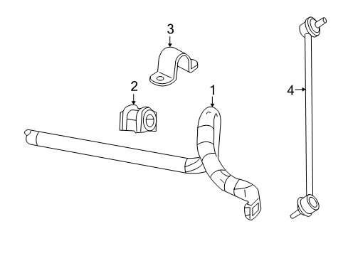 2017 Jeep Patriot Stabilizer Bar & Components - Front Diagram