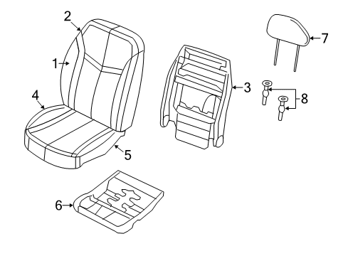 2012 Dodge Avenger Front Seat Components Diagram 2 - Thumbnail
