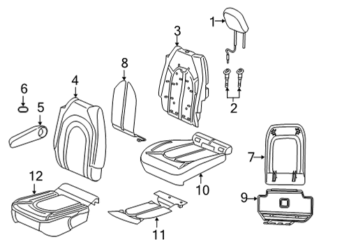 2022 Chrysler Pacifica Second Row Seats Diagram 2 - Thumbnail
