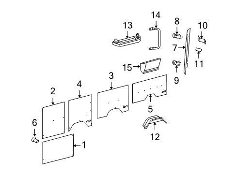 2006 Dodge Sprinter 3500 Interior Trim - Side Panel Diagram 2 - Thumbnail