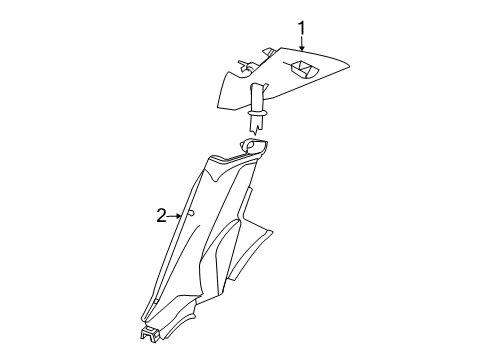 2008 Dodge Avenger Interior Trim - Quarter Panels Diagram
