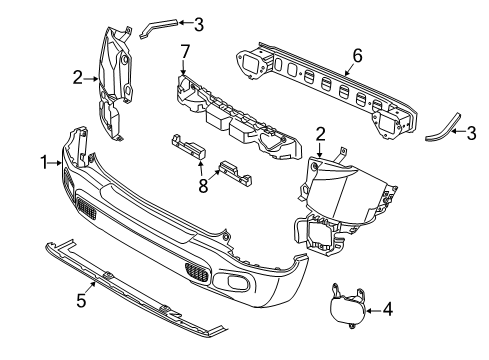 2015 Jeep Renegade Rear Bumper Diagram 2 - Thumbnail