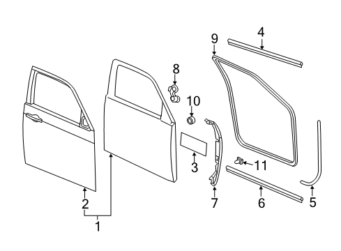 2011 Dodge Charger Front Door Diagram