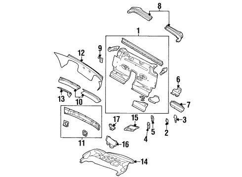 2002 Chrysler Prowler Rear Body, Floor Diagram
