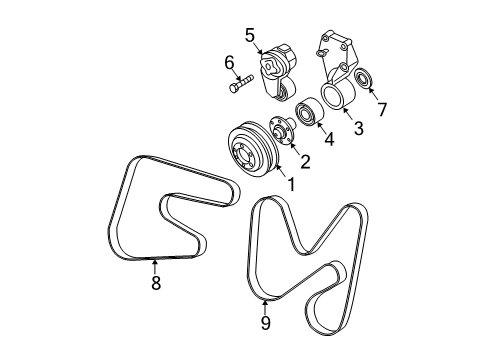 2009 Dodge Ram 3500 Belts & Pulleys, Maintenance Diagram 4 - Thumbnail