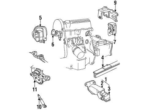 Mopar 4537072AB Front Mount 4537072AB Mopar Front Mount