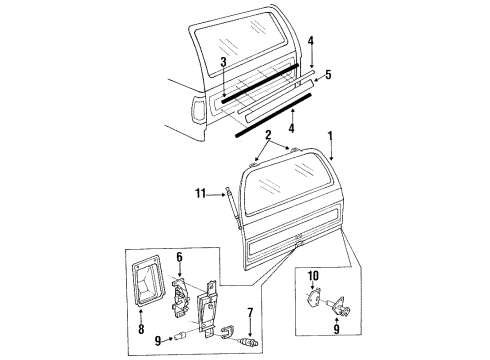 Mopar 4205717 Tail Gate Molding