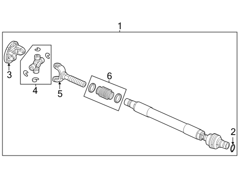 Mopar 68312648AE Drive Shaft 68312648AE Mopar Drive Shaft