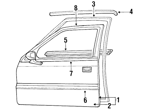 Mopar 5016514AA Body Side Molding