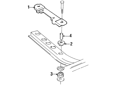 Mopar 52018019 Mount Bracket, Rear