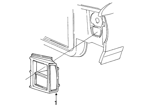 Mopar 4352132 Lens & Housing, Amber