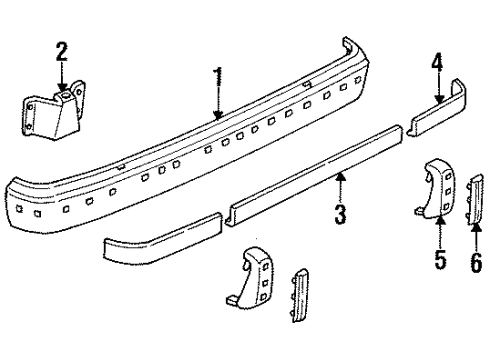 Mopar 4249886 Face Bar Mount Bracket, Rear