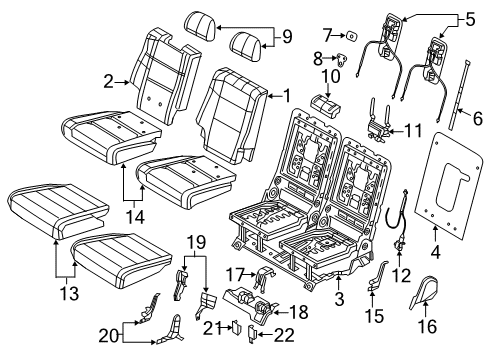Mopar 6MJ14WU9AB Headrest - Third Row