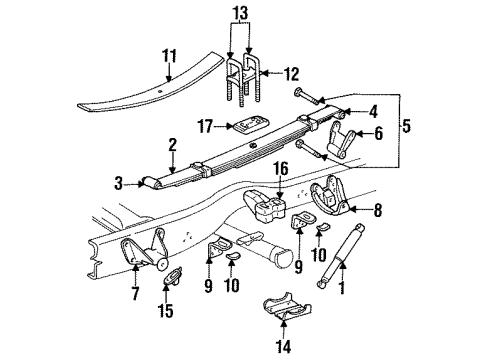 Mopar 52039181AC Auxiliary Spring, Rear