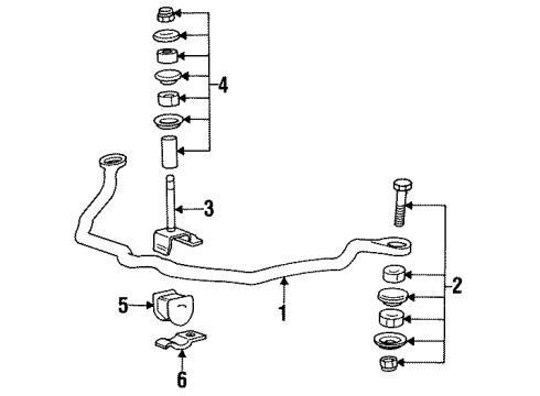 Mopar MB241881 Stabilizer Bar Mount Kit, Front Mopar MB241881 Stabilizer Bar Mount Kit, Front