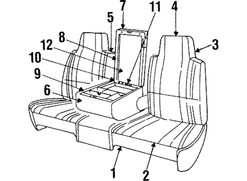 Mopar SS281AZAA Armrest Base SS281AZAA Mopar Armrest Base