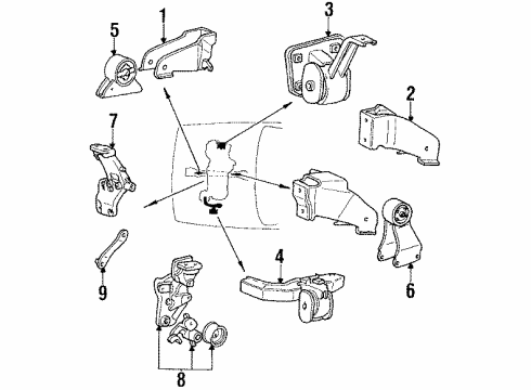 Mopar MB436676 Rear Mount, Driver Side