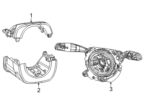 68437306AA Mopar Upper Column Cover Clip