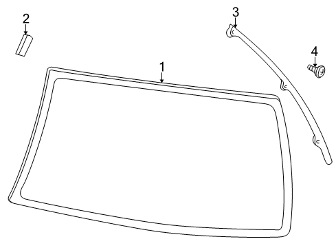 55256639 Mopar Lift Gate Glass Lower Seal