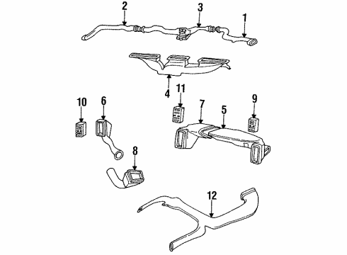 Mopar 55114800 Duct, Center Driver Side