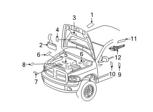 Mopar 68026861AA Emission Label
