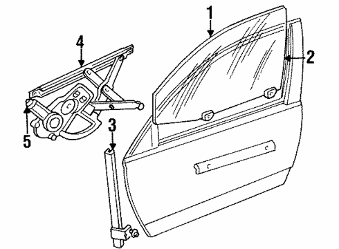 Mopar 4769230AB Door Glass, Front