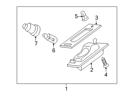 Mopar 4805664AD License Lamp 4805664AD Mopar License Lamp
