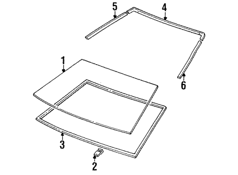 Mopar MB417594 Molding, Upper MB417594 Mopar Molding, Upper