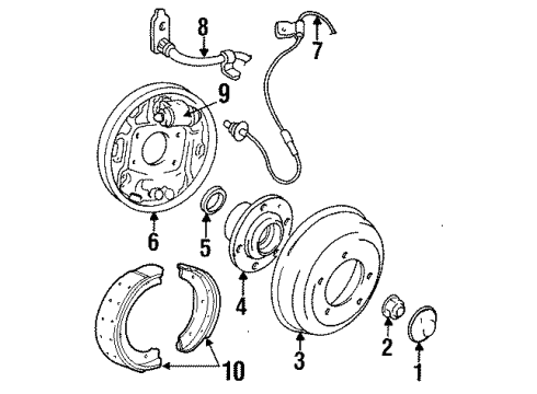 Mopar 4796423 Backing Plate, Rear 4796423 Mopar Backing Plate, Rear